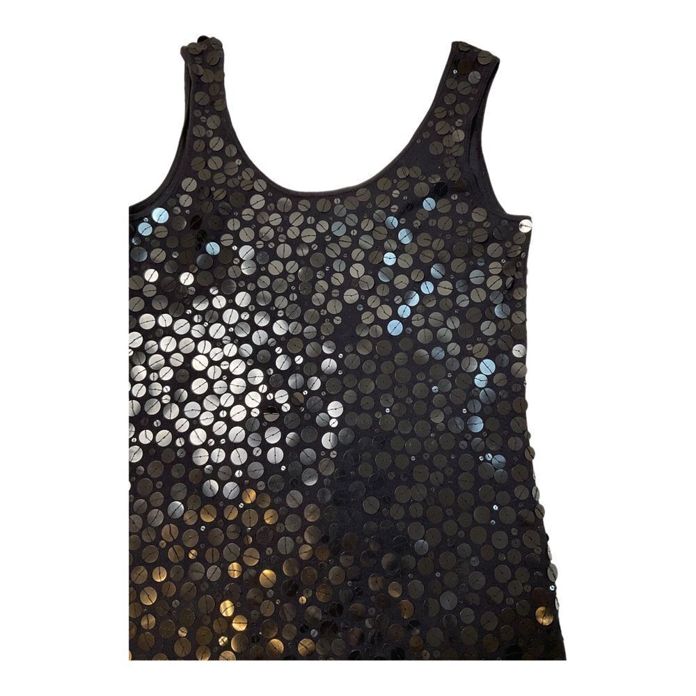 Worthington Women’s Black Sleeveless Sequin Knee Length Dress Size M. - Picture 12 of 16